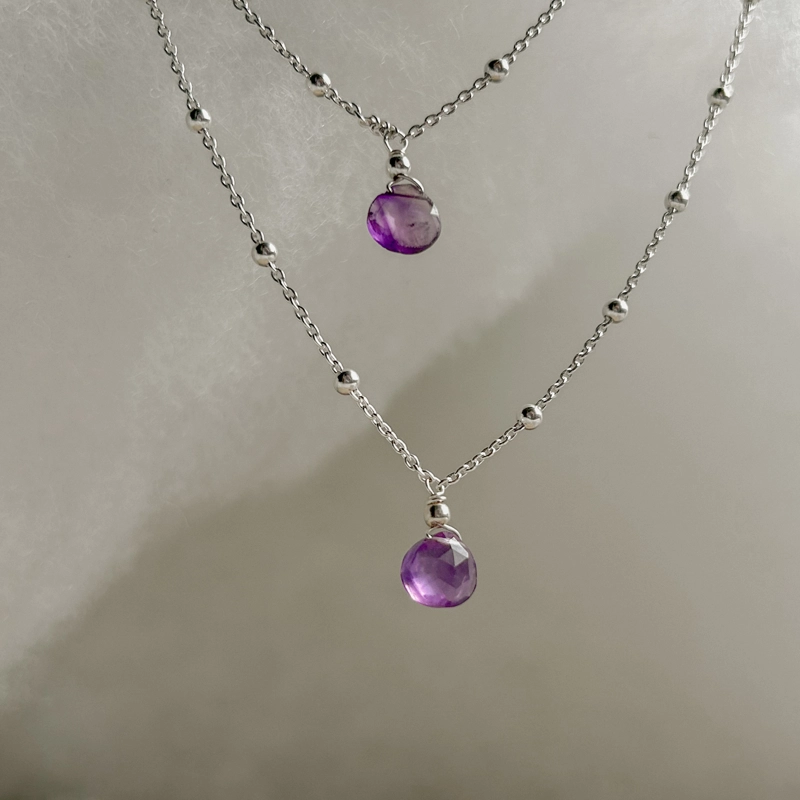 collana goccia - Ametista
